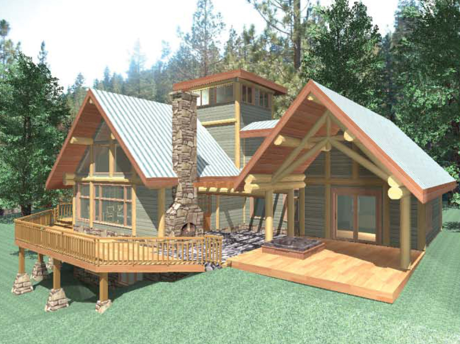 Log Cabins 1500 - 2400 Sq Ft - Jeremiah Johnson Custom Log Homes