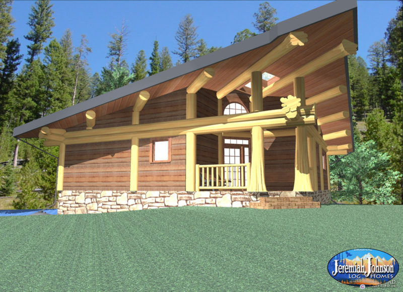 The Flat Irons Log Home Plan Post & Beam Version Jeremiah Johnson