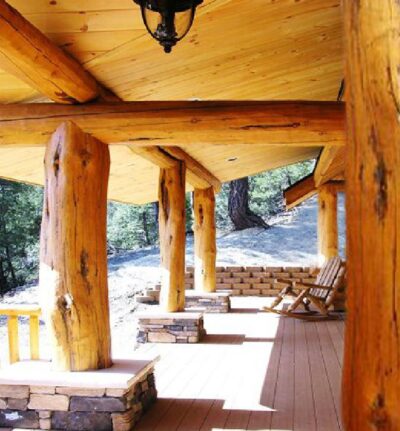 Post and Beam log home construction