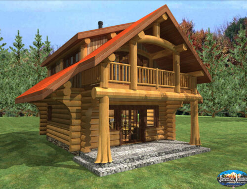 Riverside 2 Bedroom Log Cabin Plan