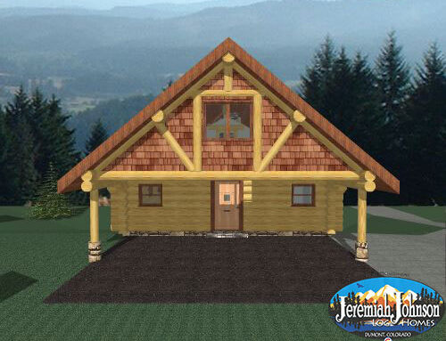 The Hillside 2 Bedroom Log Cabin Plan