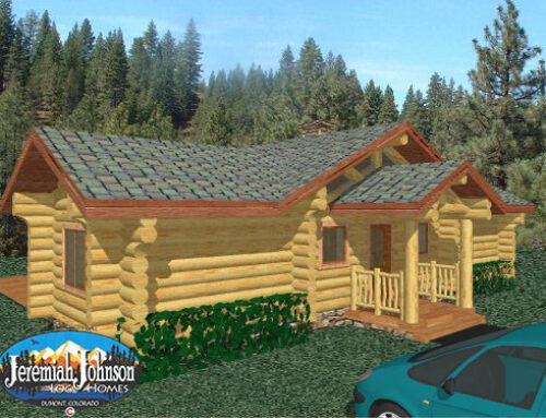 Rancher 2 Bedroom Log Cabin Plan