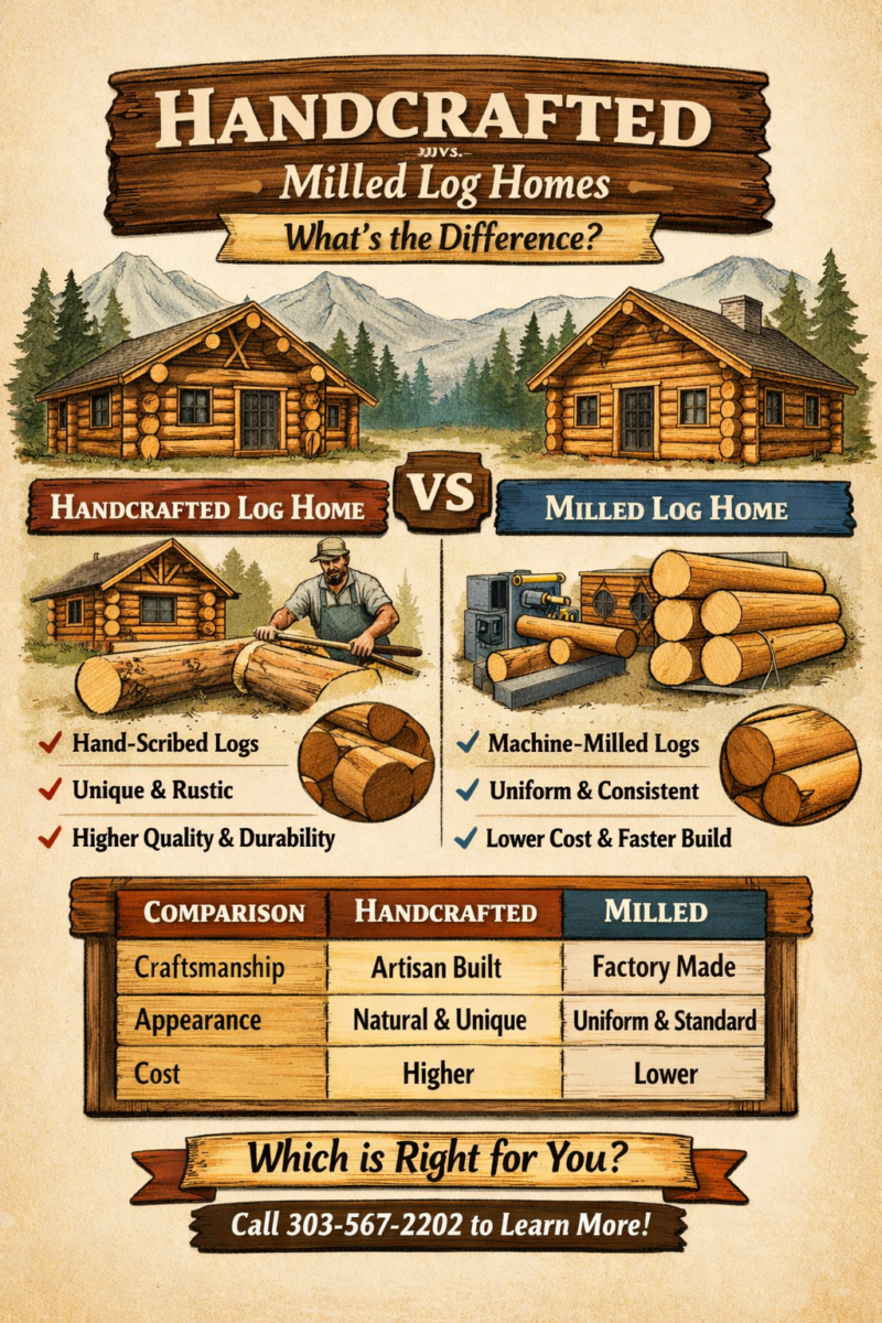 What Is the Difference Between a Handcrafted Log Home and a Milled Log ...